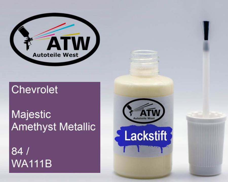 Chevrolet, Majestic Amethyst Metallic, 84 / WA111B: 20ml Lackstift, von ATW Autoteile West.